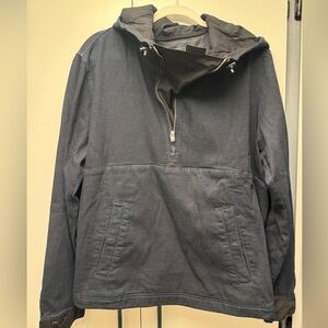 NWT Rag and Bone Dark Rinse Denim Pullover w/hood. Size Medium